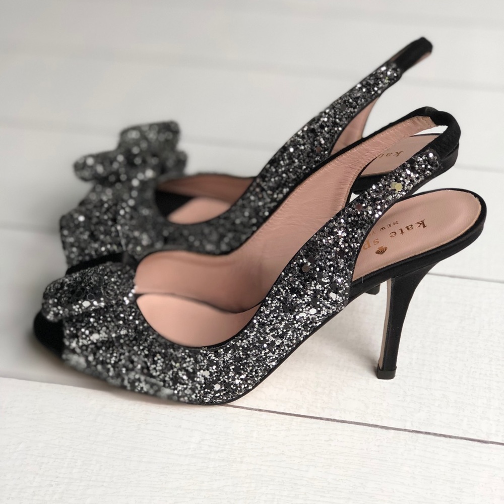 KATE SPADE NWT! Retail $328!! Sling back glitter 6